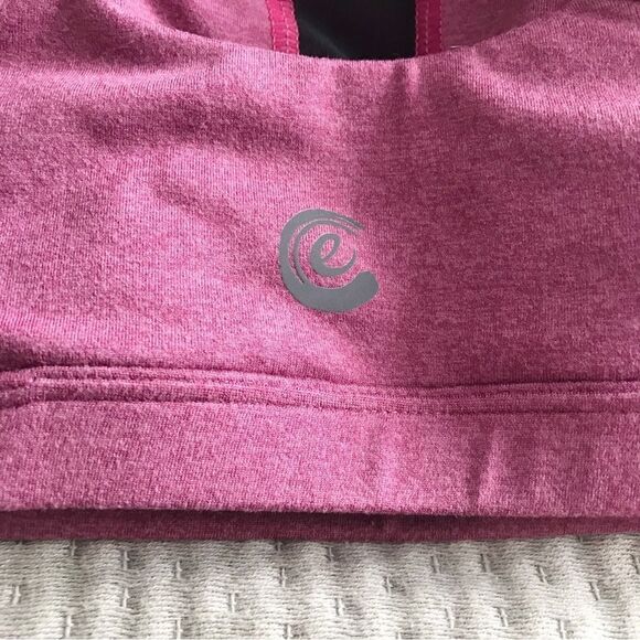 CALME Johnny Was Racerback Sports Bra Ease Cross Back‎ Yoga Pink Purple NWOT XL - Picture 3 of 7